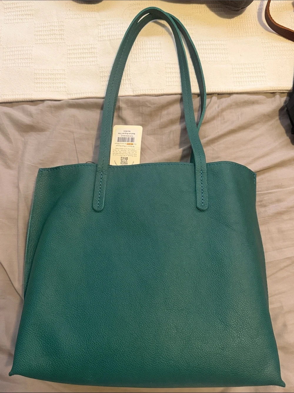 NWT Portland Leather Medium August Tote in Sea Glass